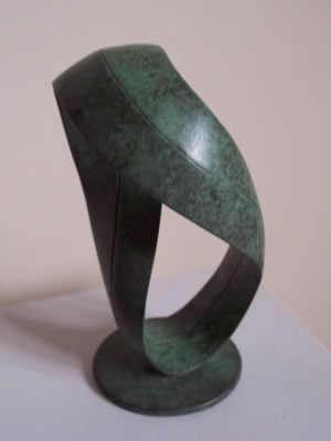 Gordon Aitcheson sculpture Mobius Form bronze strip band