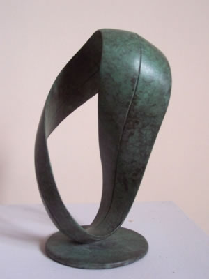 Gordon Aitcheson sculpture Mobius Form bronze strip band