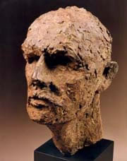 Gordon Aitcheson sculpture The Seeker bronze male human head portrait